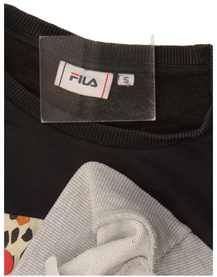 Fila Damen Grafik-Sweatshirt-Pullover UK 10 Small Mehrfarbig