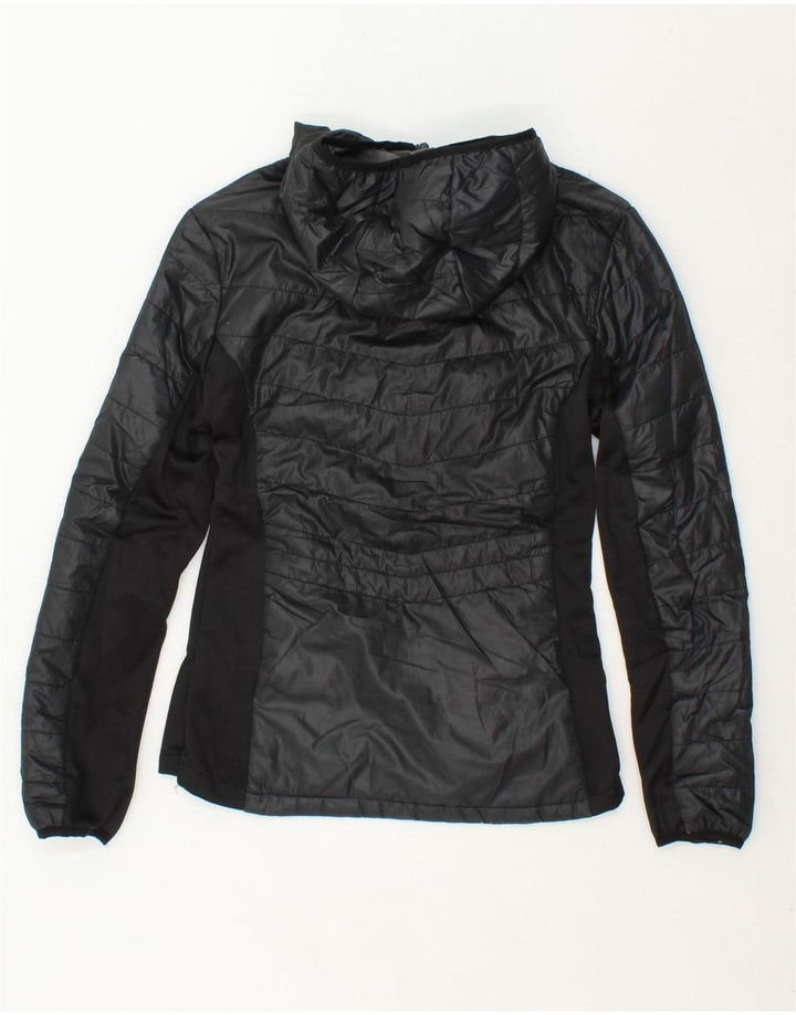 MOUNTAIN WAREHOUSE Womens Hooded Padded Jacket UK 12 Medium Black Vintage Mountain Warehouse and Second-Hand Mountain Warehouse from Messina Hembry 