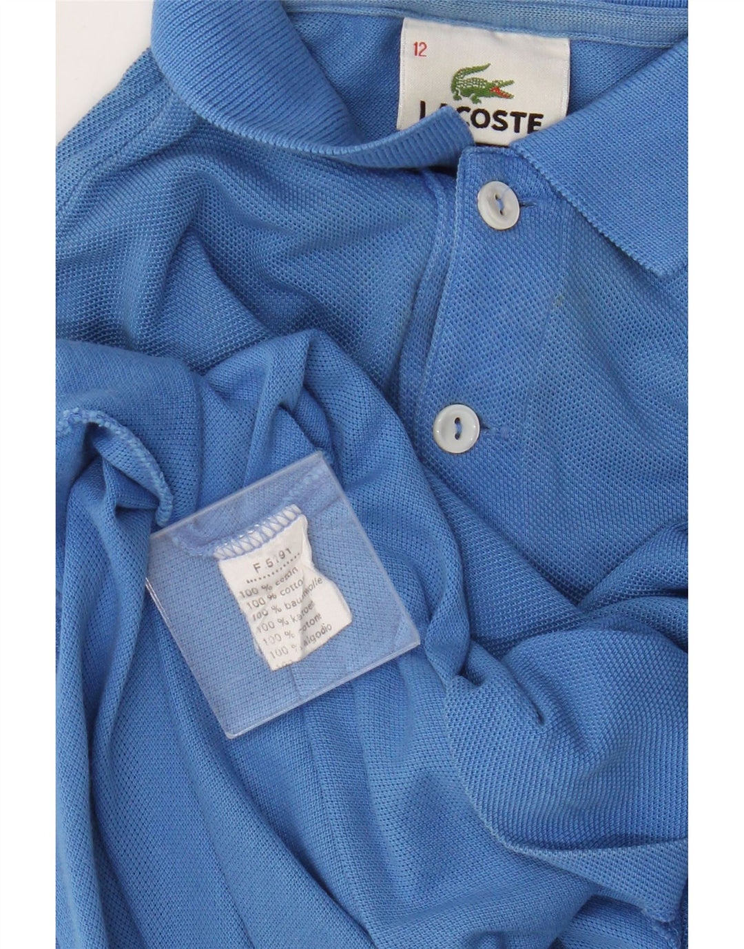 Lacoste Jungen-Poloshirt, 11–12 Jahre, blaue Baumwolle
