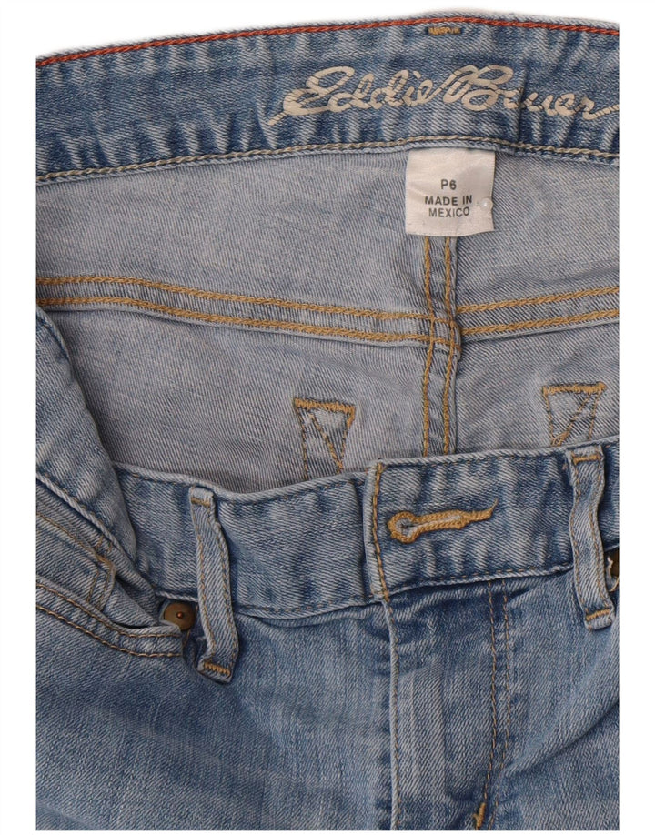 Eddie Bauer Damen Curvy Straight Jeans US 6 Medium W28 L29 Blaue Baumwolle