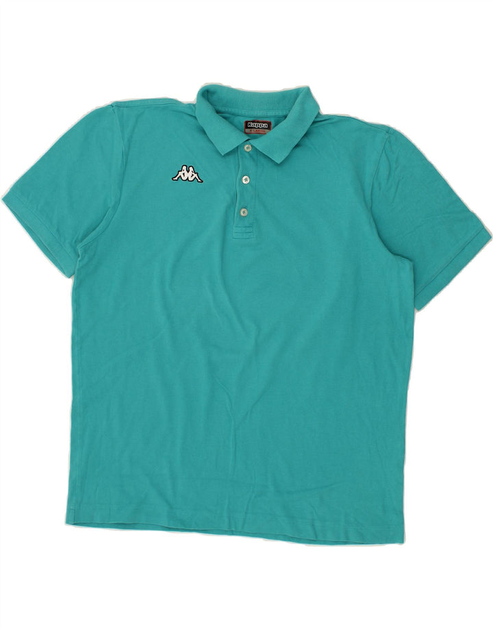 KAPPA Mens Polo Shirt XL Blue Cotton Vintage Kappa and Second-Hand Kappa from Messina Hembry 