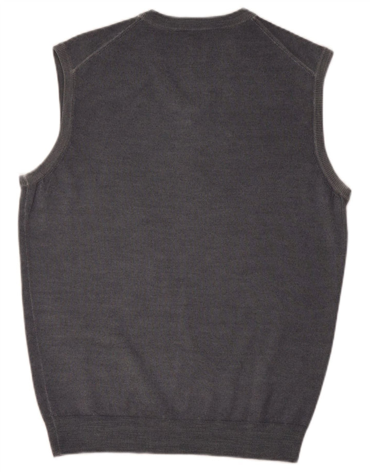 Boggi Herren Weste Tank Top Mittelgraue Schurwolle