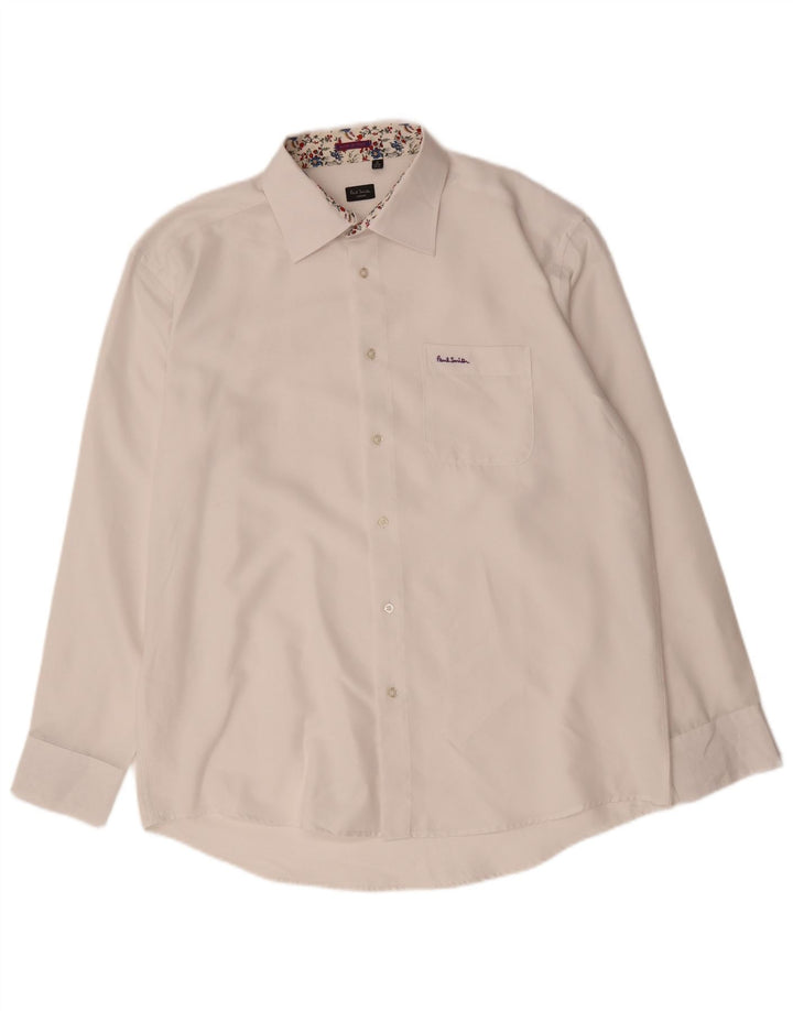 Paul Smith Herrenhemd Größe 18 2XL Weiß
