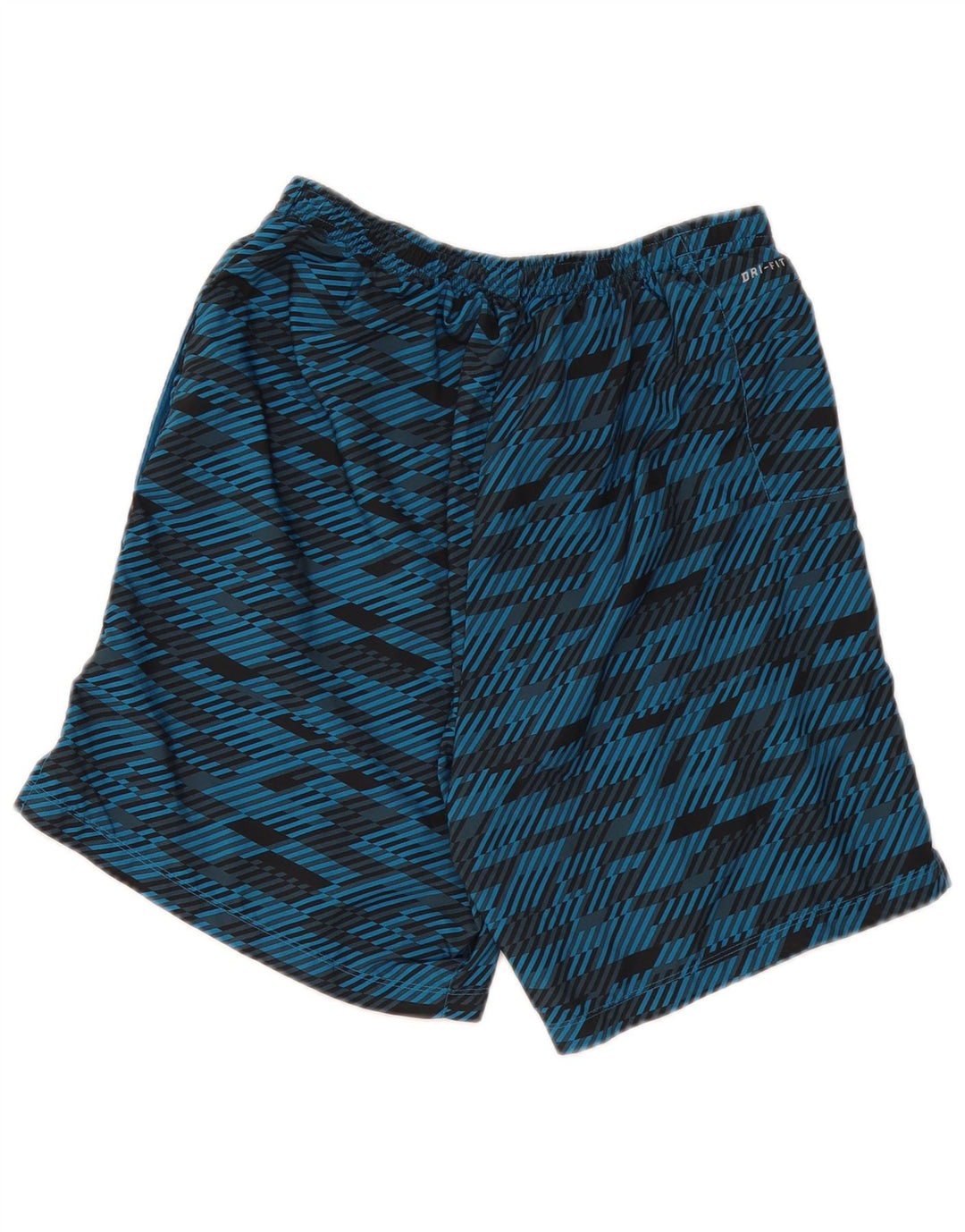 Nike Herren Dri Fit Sportshorts Mittelblaues geometrisches Polyester