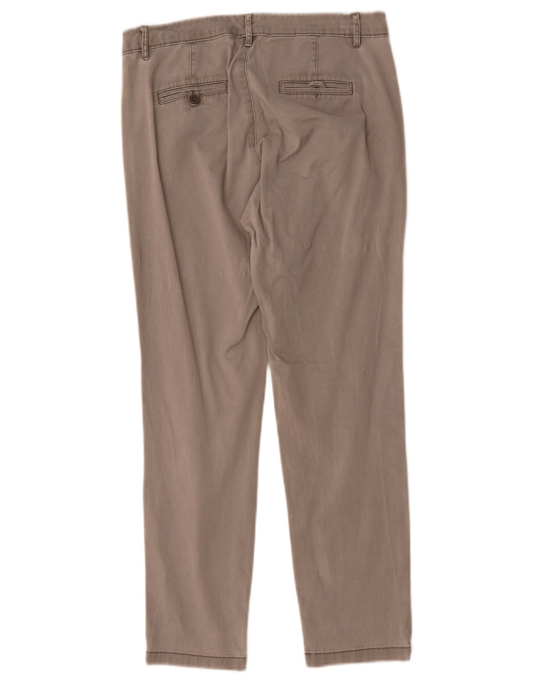 Benetton Damen Gerade Chinohose W30 L27 Grau