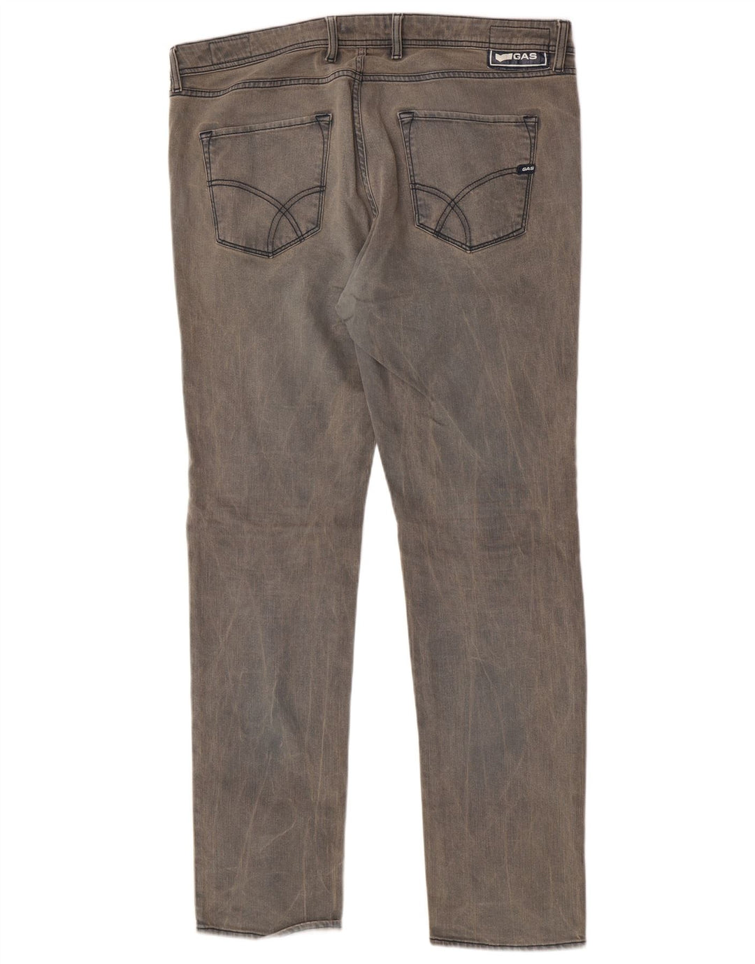 Gas Herren Albert Slim Jeans W38 L33 Graue Baumwolle