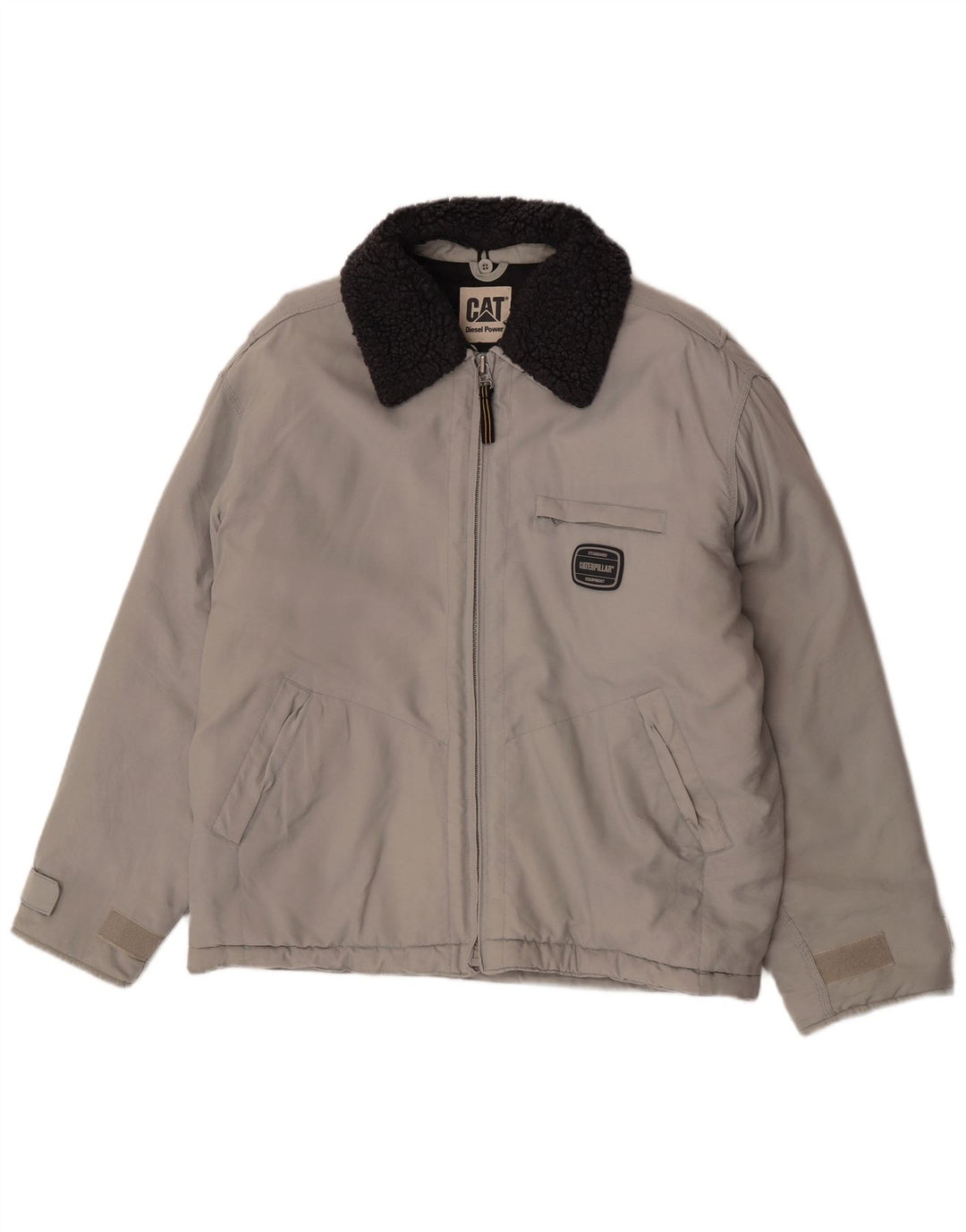 Caterpillar Herren-Windbreaker-Jacke, UK 38, Mittelgrau, Farbblock