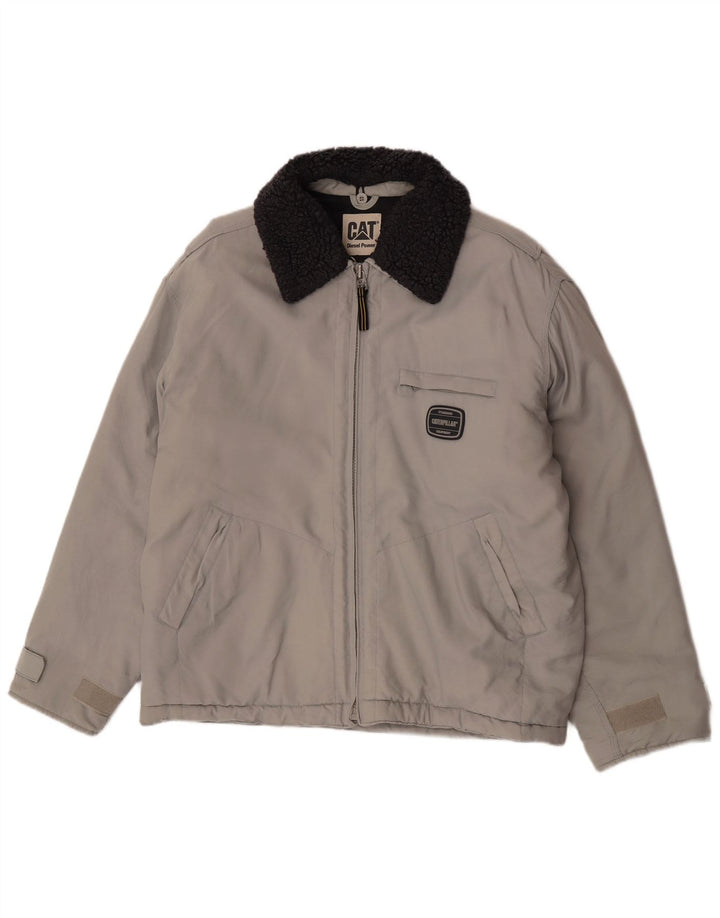 Caterpillar Herren-Windbreaker-Jacke, UK 38, Mittelgrau, Farbblock