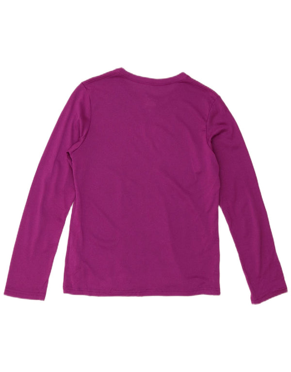 Nike Dri Fit Graphic Top für Mädchen, langärmlig, 12–13 Jahre, Größe L, Lila