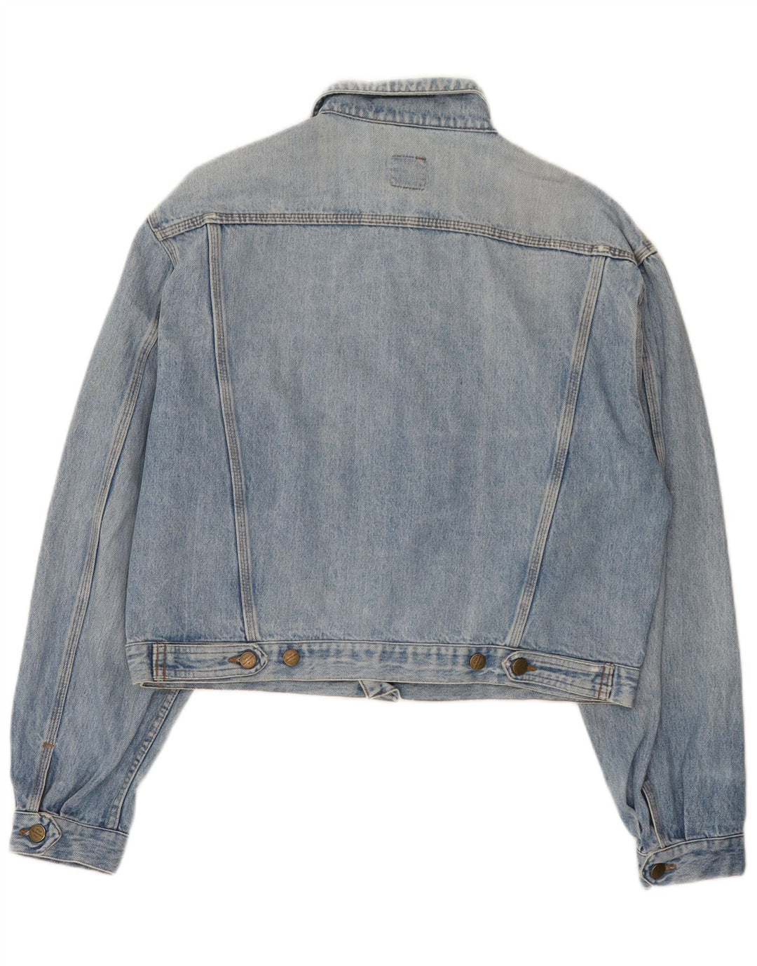 Stefanel Damen Jeansjacke UK 18 XL Blaue Baumwolle