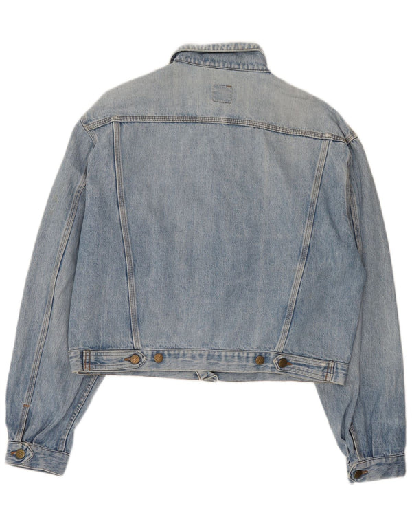 Stefanel Damen Jeansjacke UK 18 XL Blaue Baumwolle