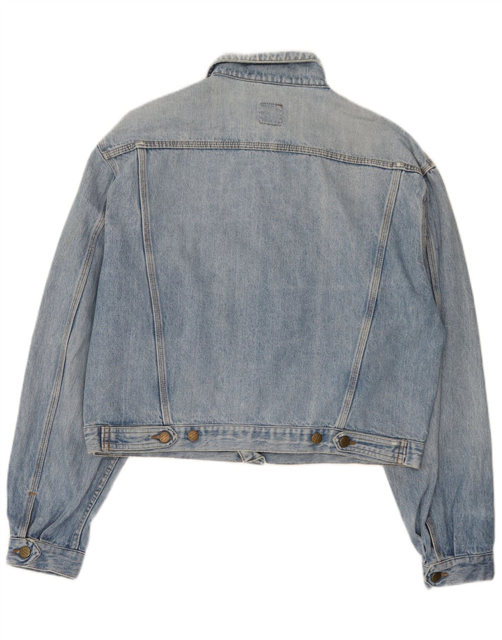 Stefanel Damen Jeansjacke UK 18 XL Blaue Baumwolle