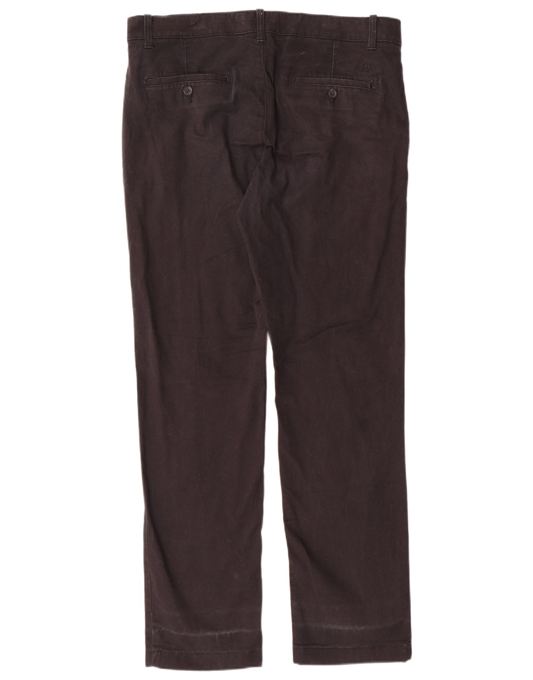 PENGUIN Gerade Chino-Hose für Herren, W34, L32, schwarze Baumwolle