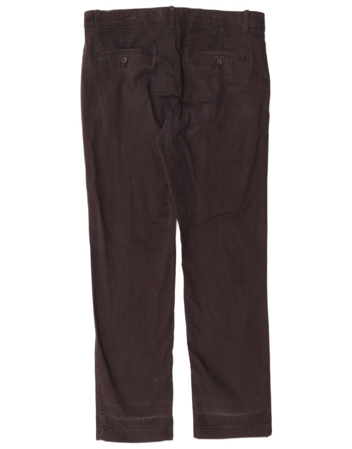 PENGUIN Gerade Chino-Hose für Herren, W34, L32, schwarze Baumwolle