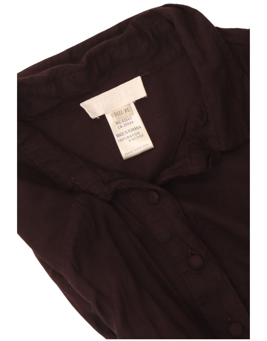 Diesel Damen Pullover-Hemdbluse UK 18 XL Braun geblümtes Viskose