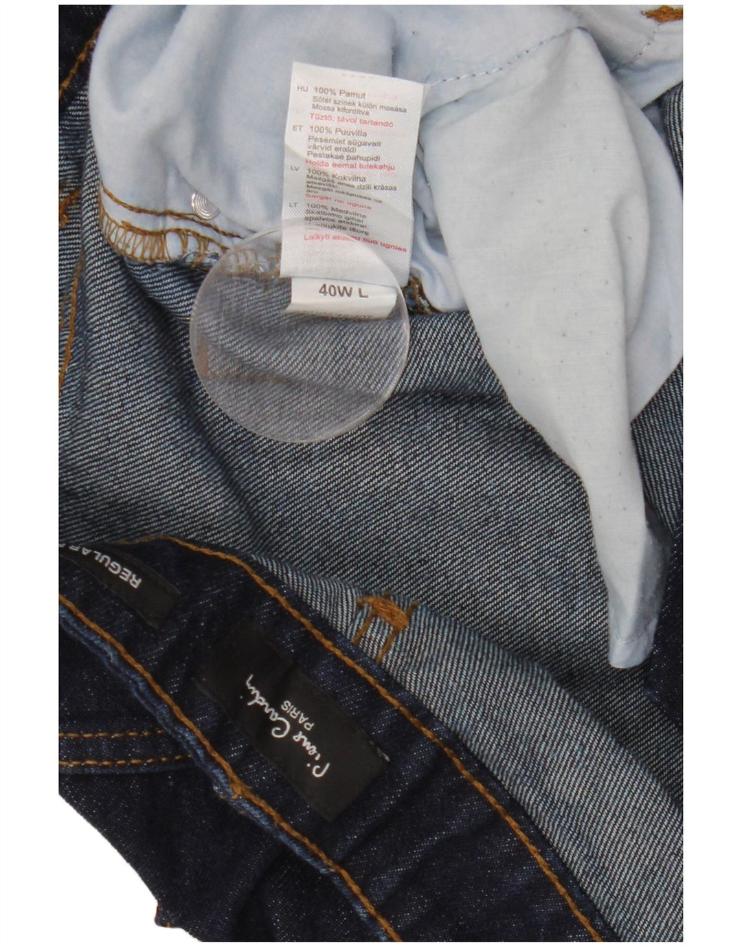 PIERRE CARDIN Herren Paris Regular Fit Straight Jeans W40 L33 Marineblau