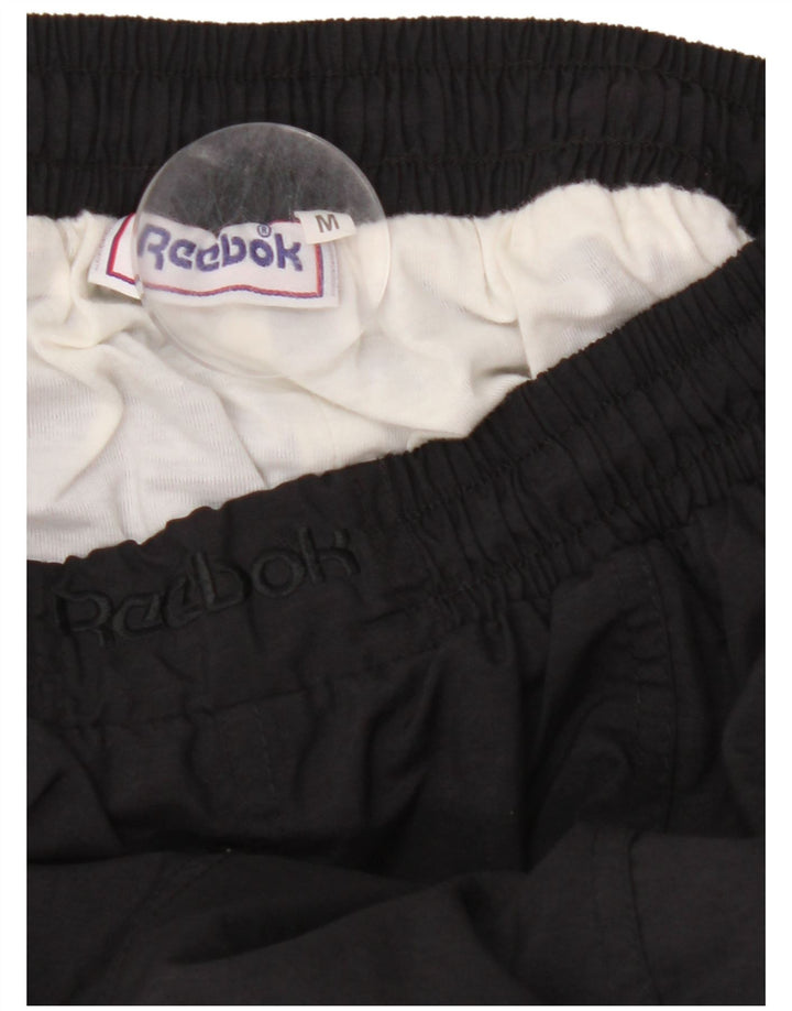 REEBOK Mens Tracksuit Trousers Joggers Medium Black Polyamide