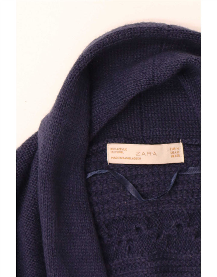 Zara Damen-Strickjacke in Übergröße, Gr. 12, mittleres Marineblau, Acryl