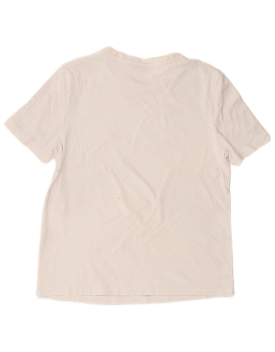 Zara Damen T-Shirt Top UK 14 Mittelweiße Baumwolle