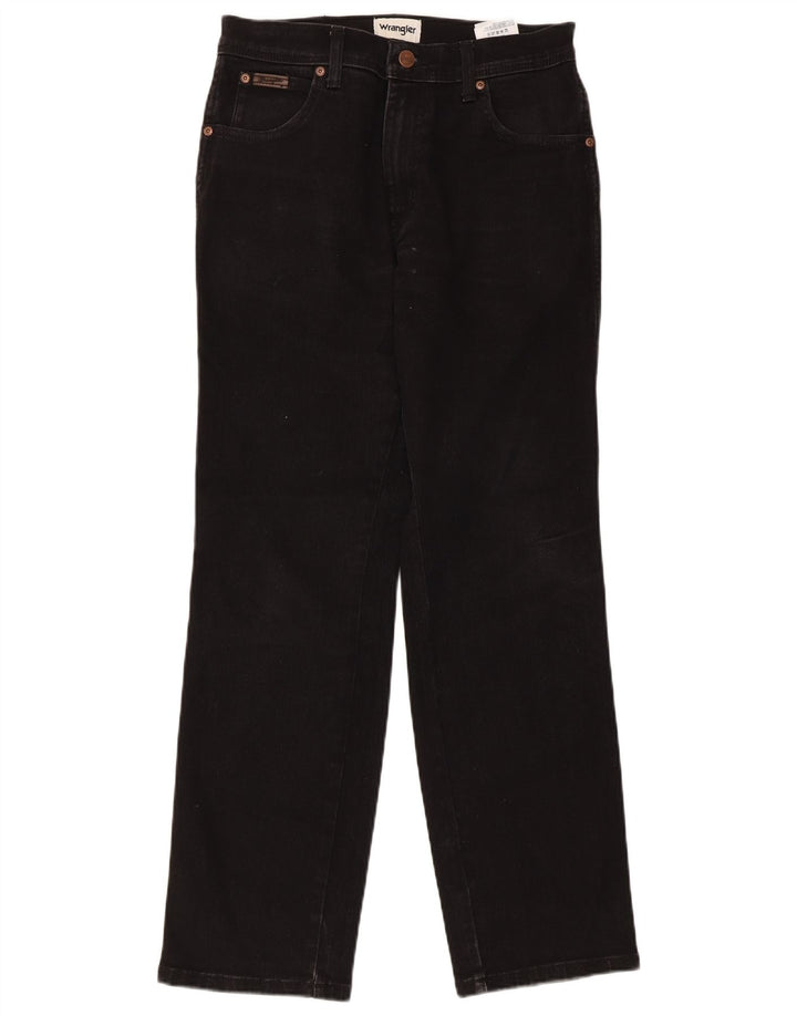 Wrangler Herren Texas Straight Jeans W30 L30 Schwarze Baumwolle