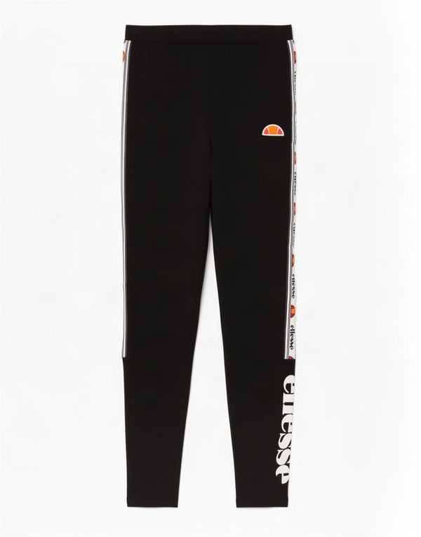 Ellesse Womens Graphic Leggings UK 10 Small Schwarze Colourblock-Baumwolle