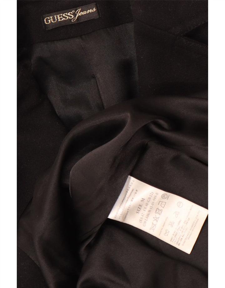 Guess Damenmantel UK 12 Mittelschwarze Wolle