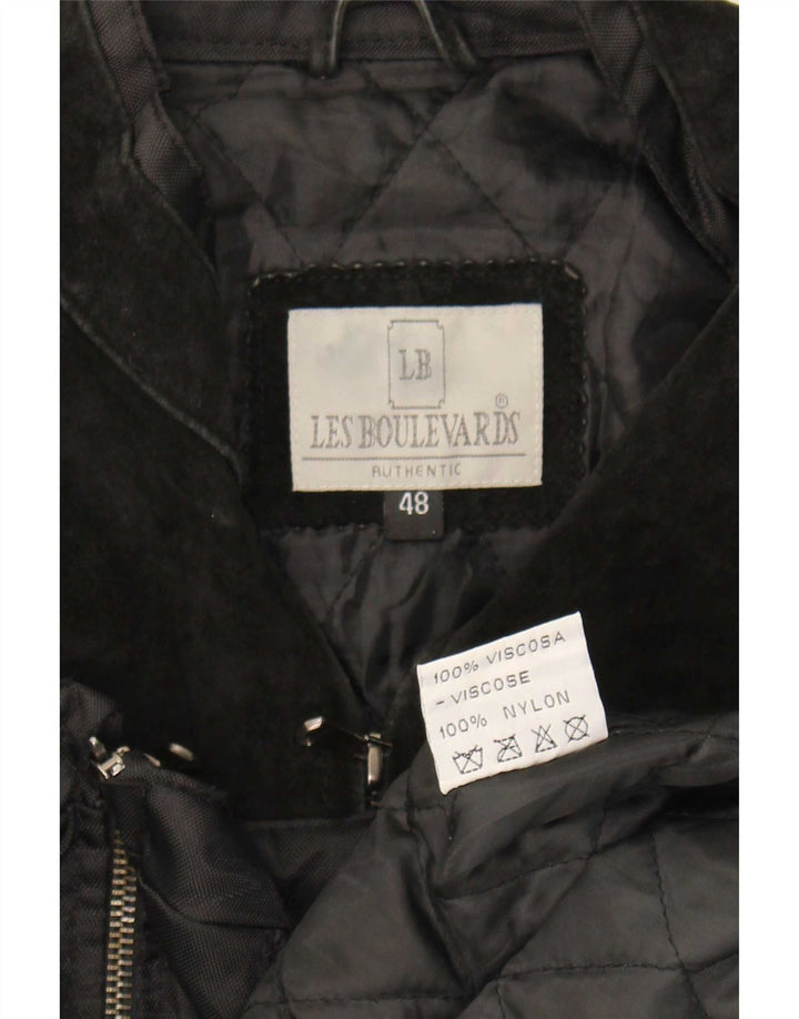 Les Boulevards Damen Graphic Racer Jacke IT 48 XL Schwarz Farbblock