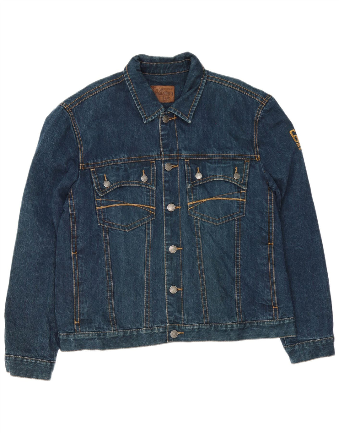Tom Tailor Herren Jeansjacke UK 44 2XL Blaue Baumwolle
