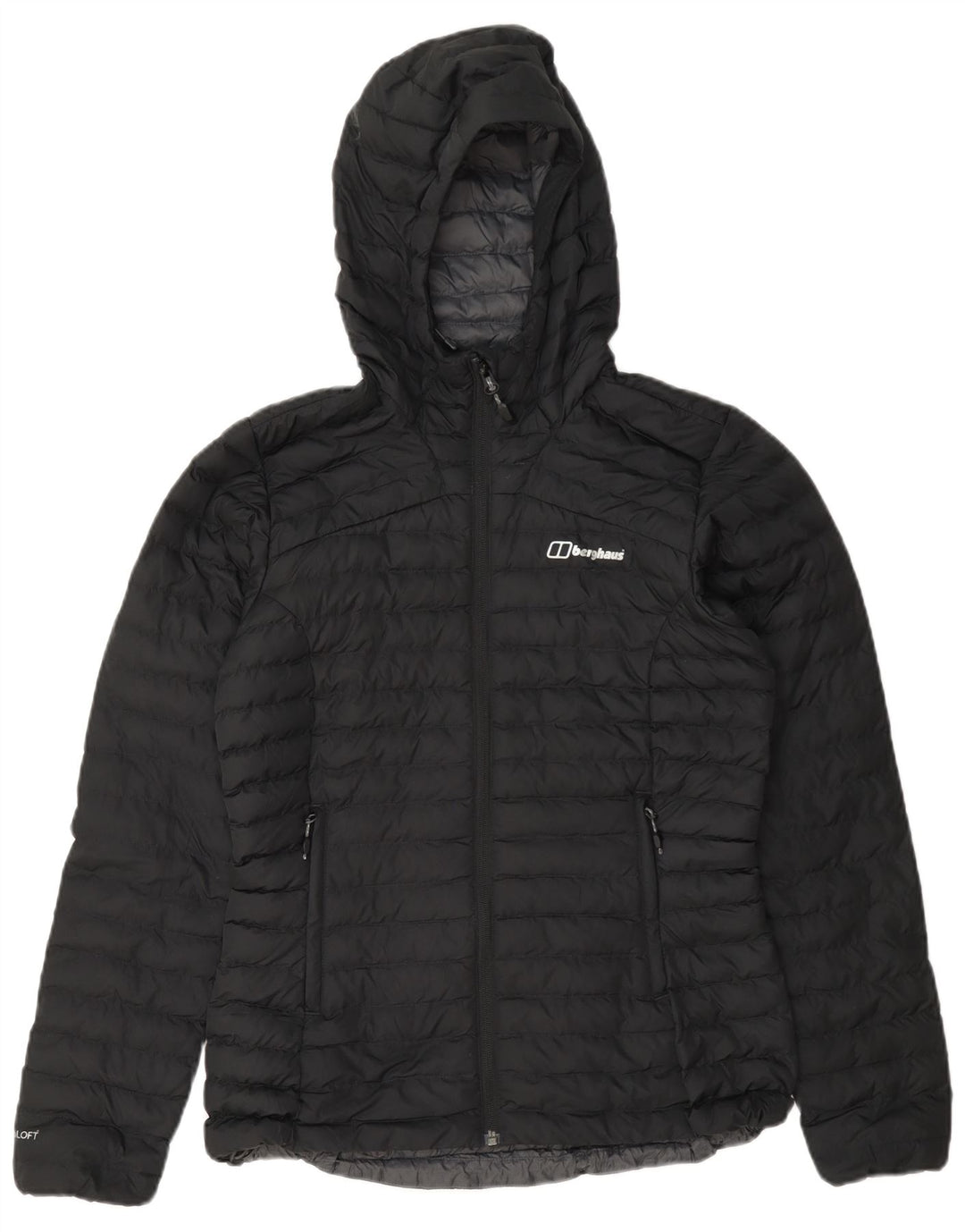 Berghaus Wattierte Damenjacke mit Kapuze, Größe S, Marineblau, Polyester