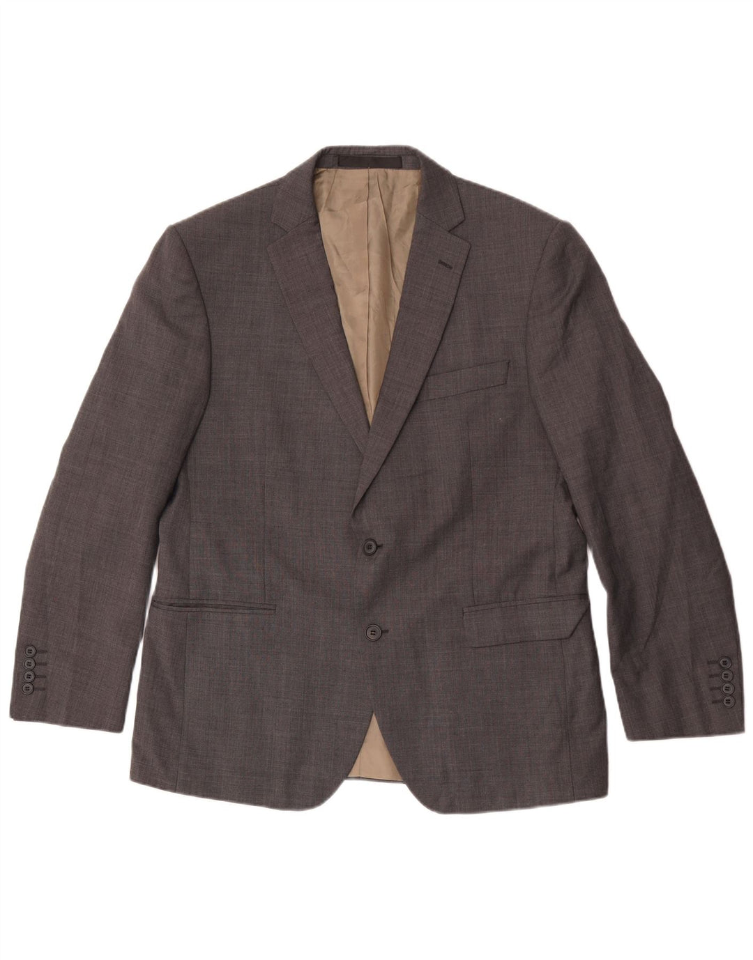 Marks & Spencer Herren-Blazer mit 2 Knöpfen, UK 42, große graue Wolle