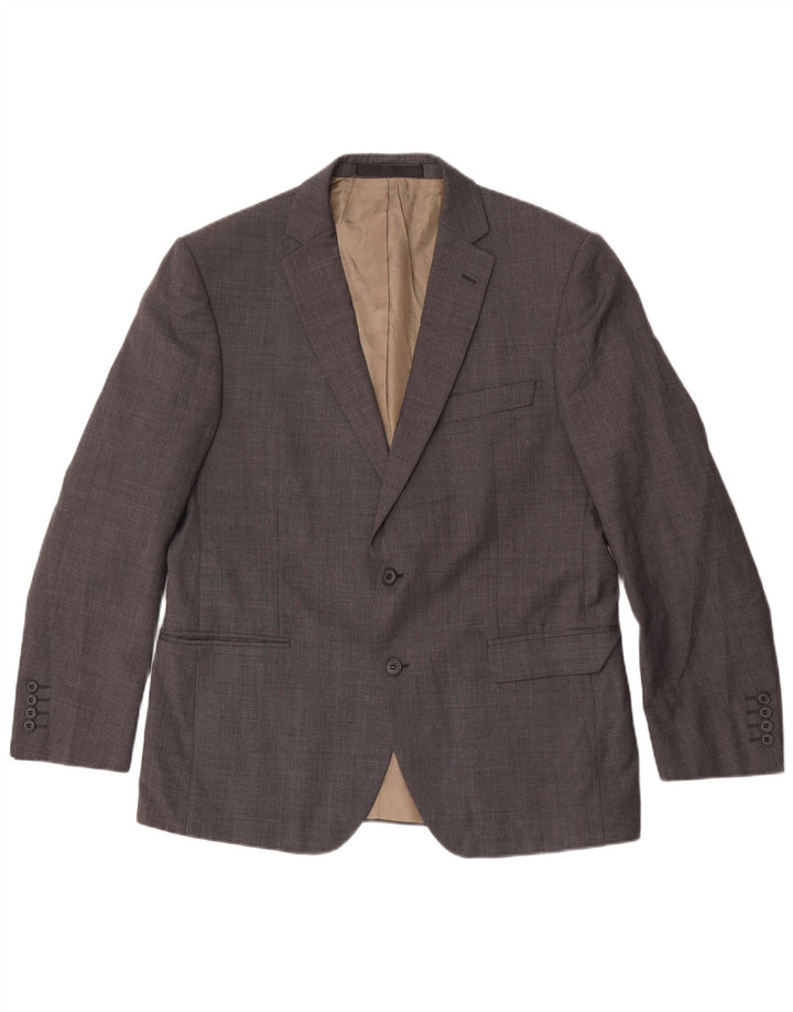 Marks & Spencer Herren-Blazer mit 2 Knöpfen, UK 42, große graue Wolle