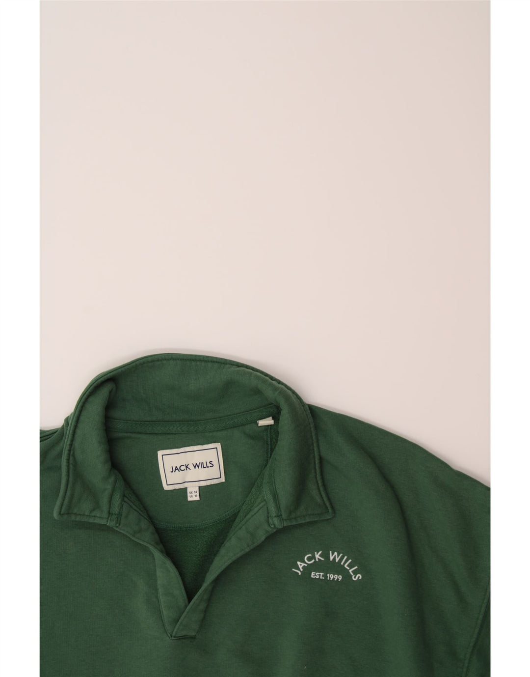 JACK WILLS Womens Oversized Sweatshirt Jumper UK 14 Medium  Green Vintage Jack Wills and Second-Hand Jack Wills from Messina Hembry 