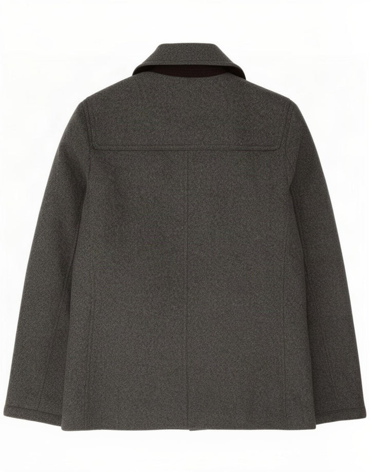 Ted Baker Herren Pea Coat Größe 3 Mittelgraue Wolle