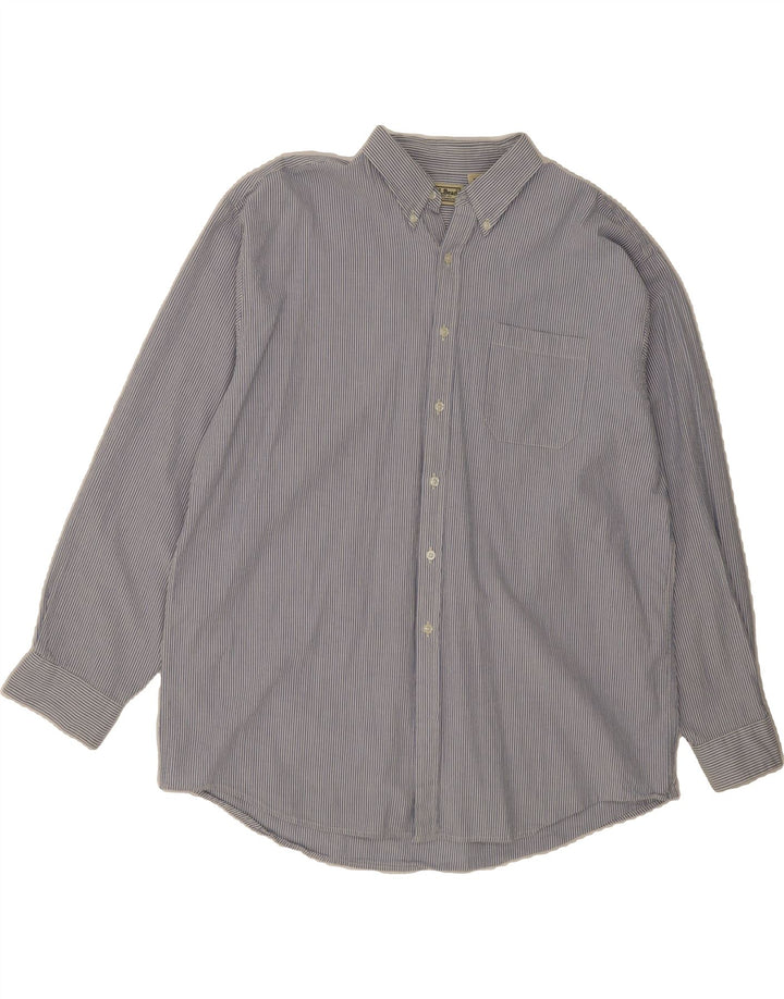 L.L.BEAN Mens Shirt XL Blue Pinstripe Cotton Vintage L.L.Bean and Second-Hand L.L.Bean from Messina Hembry 