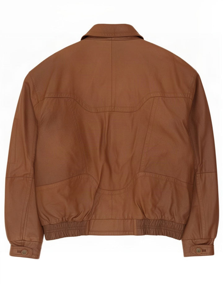 Vintage Herren Lederjacke IT 52 XL Braun
