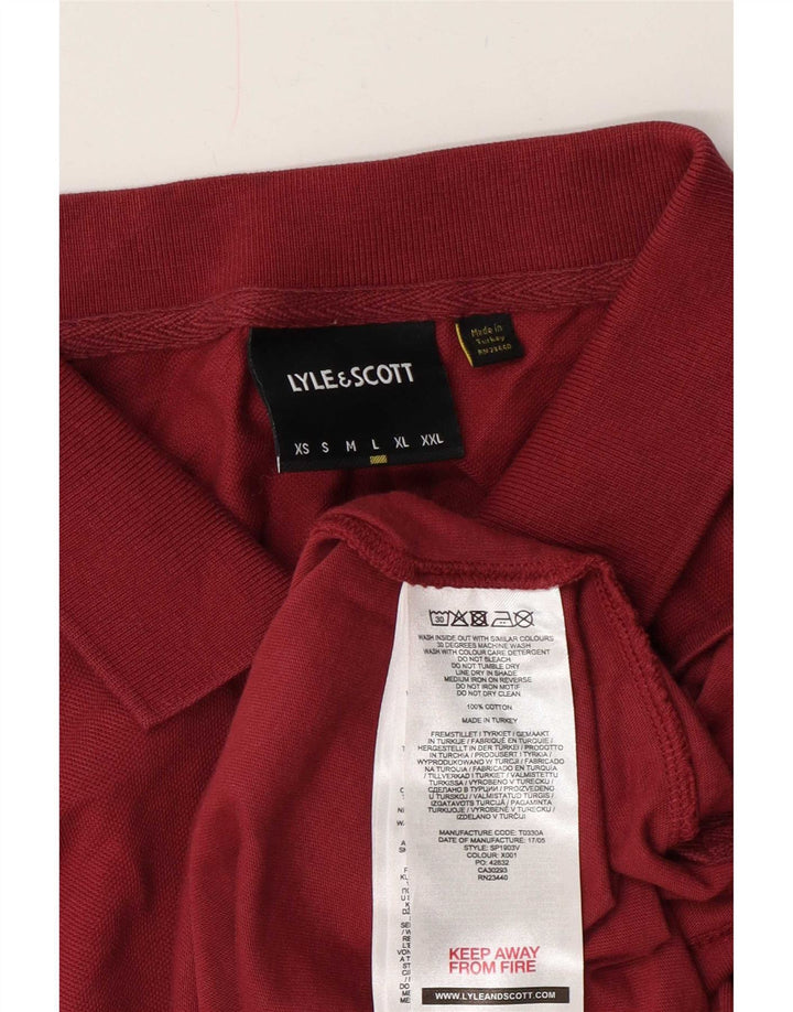 Lyle & Scott Herren-Poloshirt, Größe L, Kastanienbraun, Baumwolle