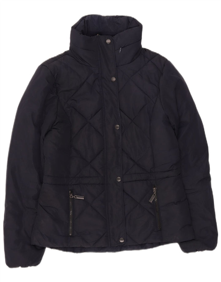 Marks & Spencer Damen Steppjacke, wattiert, Gr. 10, Marineblau