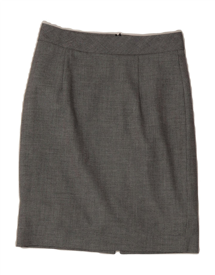 BENETTON Womens Straight Skirt UK 6 XS W26  Grey Polyester Vintage Benetton and Second-Hand Benetton from Messina Hembry 