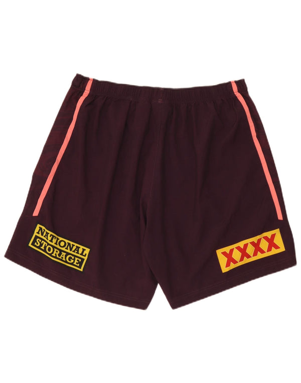 Asics Herren Broncos Brisbane Graphic Sport Shorts 4XL Burgund Polyester