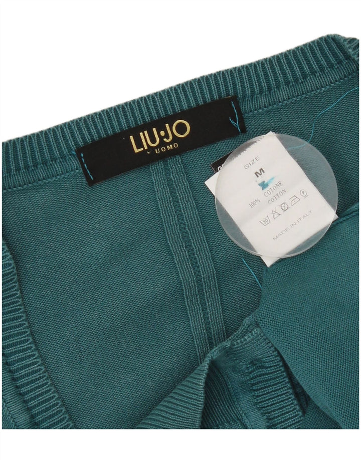 Liu Jo Herren-Strickjacke aus mittelblauer Baumwolle