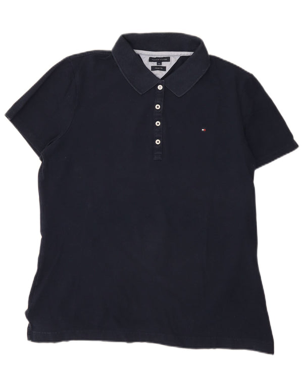 Tommy Hilfiger Damen-Poloshirt mit klassischer Passform, UK 18, XL, Marineblau, Baumwolle
