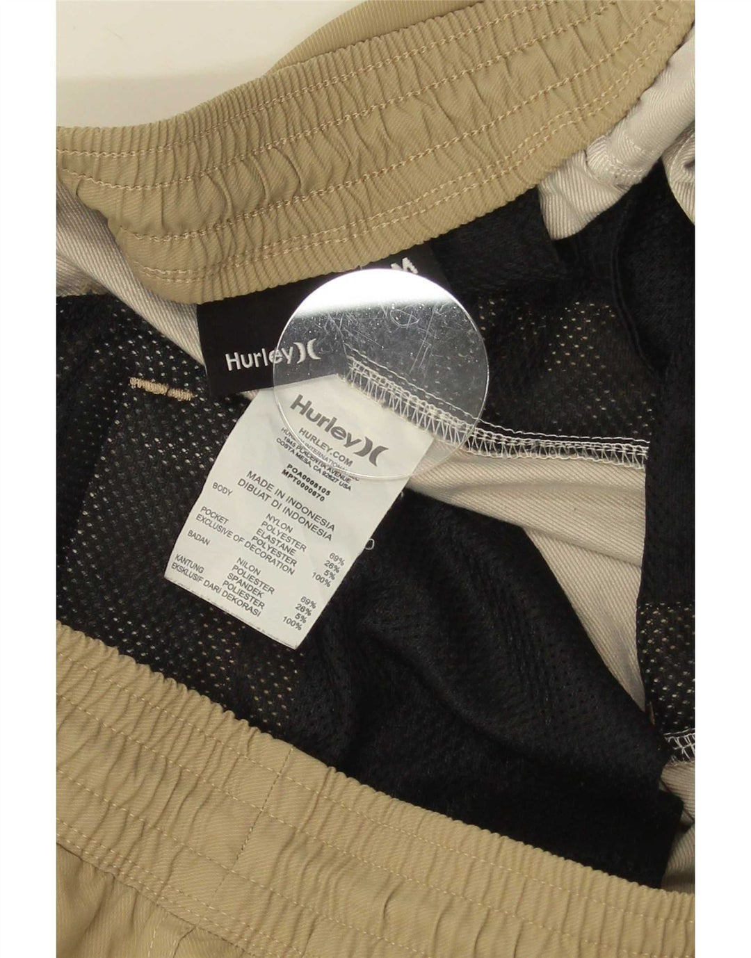 Hurley Herren Dri Fit Joggers Wasserdichte Hose Mittelbeige Nylon