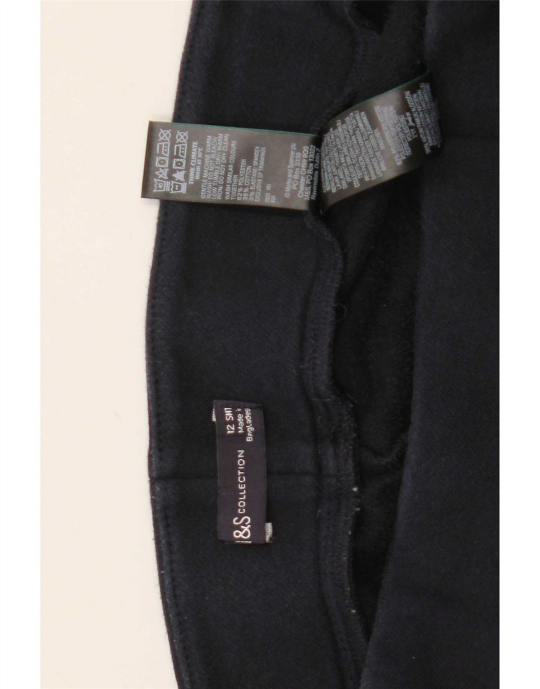 Marks & Spencer Damen Leggings UK 12 Medium Marineblau Polyester