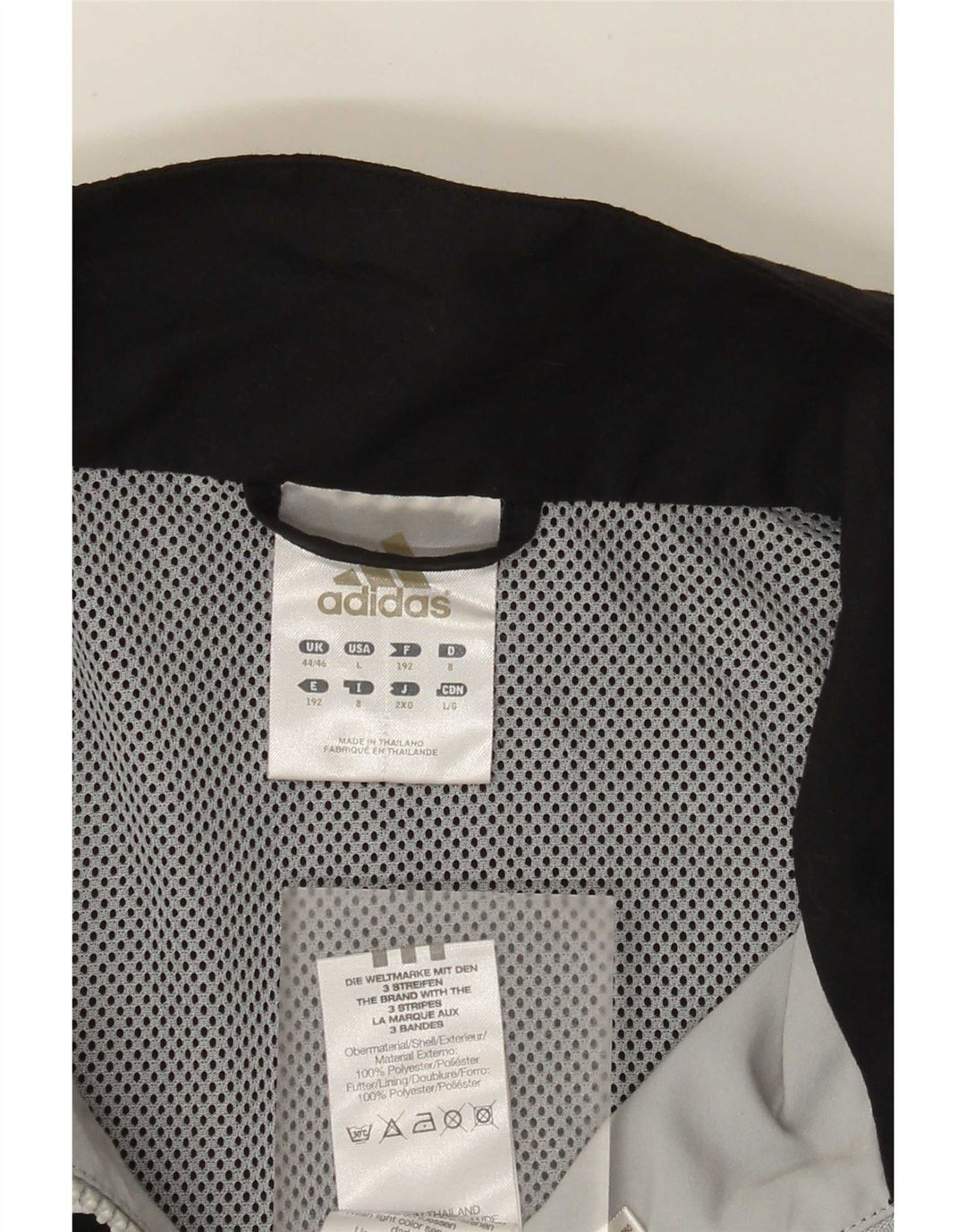 Adidas Herren Regenjacke UK 44/46 Large Weiß Colourblock Polyester