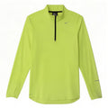 Nike Herren Dri Fit Zip Neck Top Langarm Klein Gelb Polyester