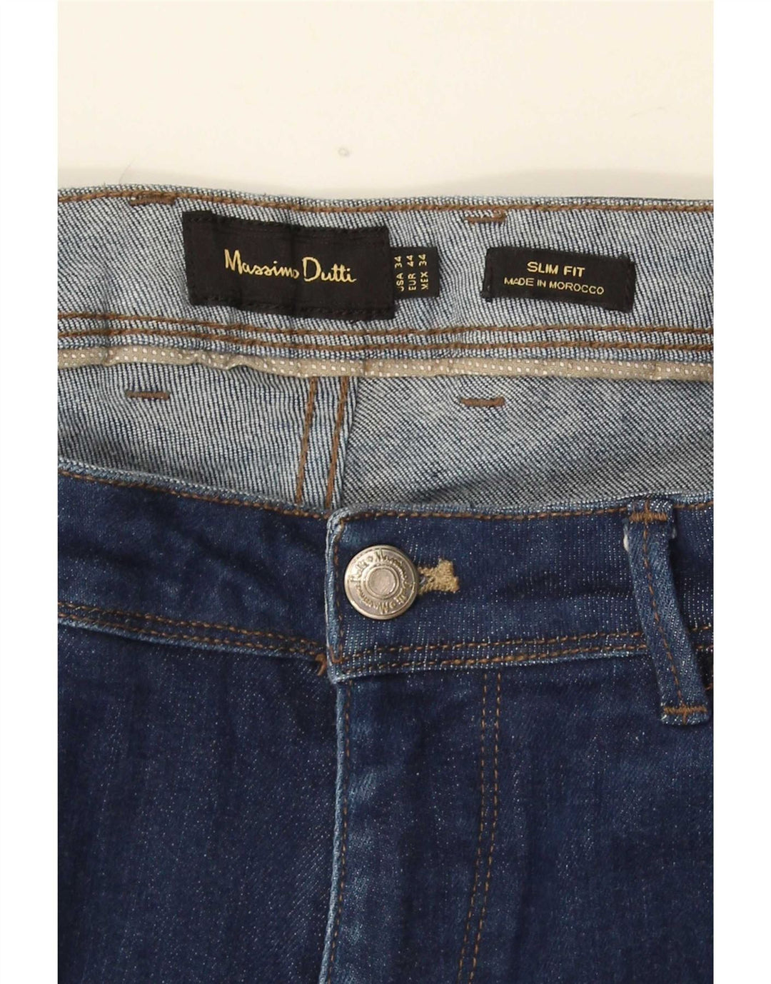 Massimo Dutti Herren Slim Jeans EU 44 Large W34 L30 Blau