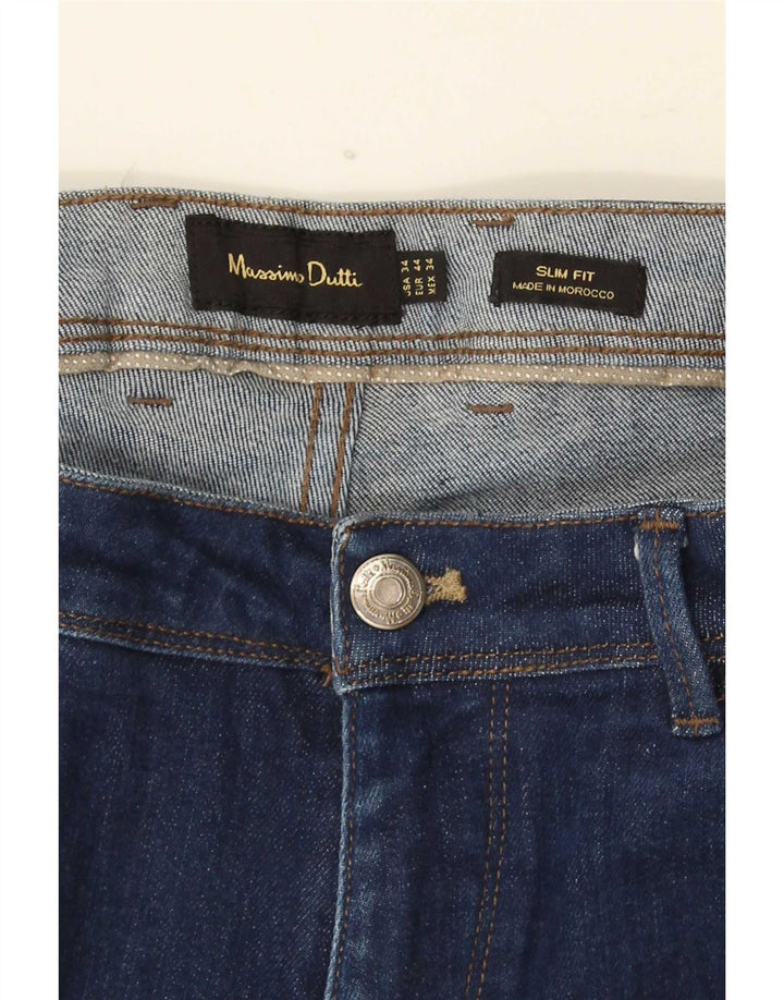 Massimo Dutti Herren Slim Jeans EU 44 Large W34 L30 Blau