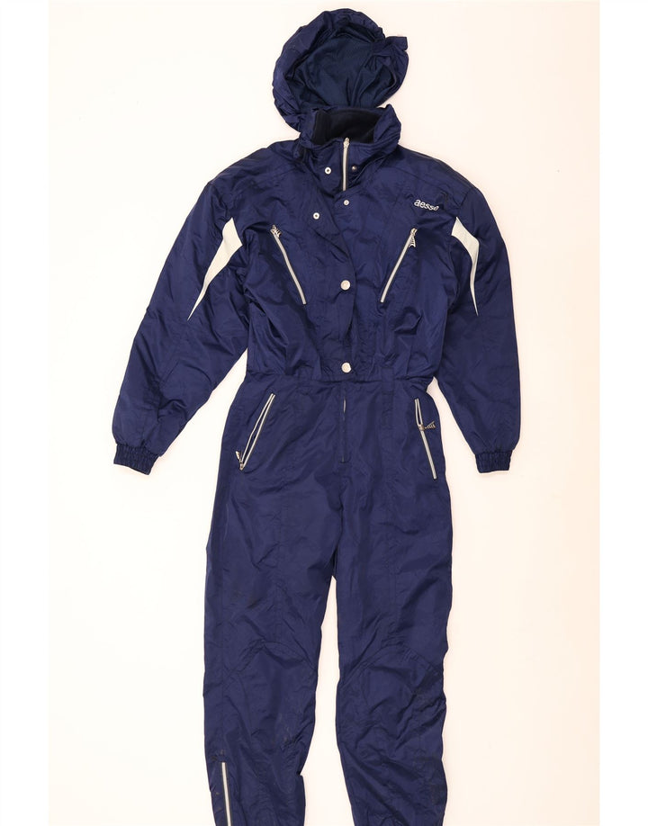 Aesse Damen-Trainingsanzug, komplett, EU 46, XL, Marineblau, Farbblock