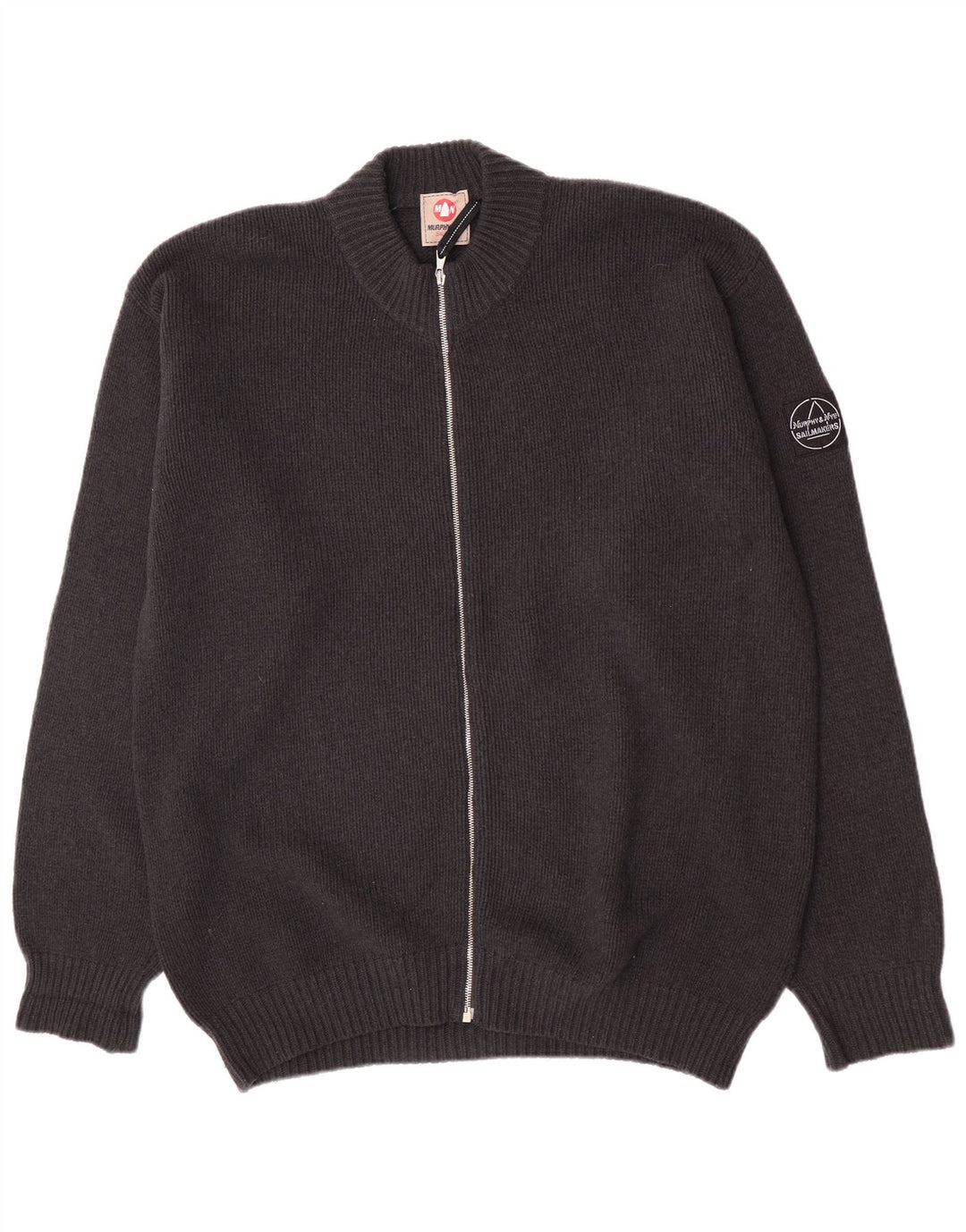 Murphy & Nye Herren Strickjacke XL Graue Wolle