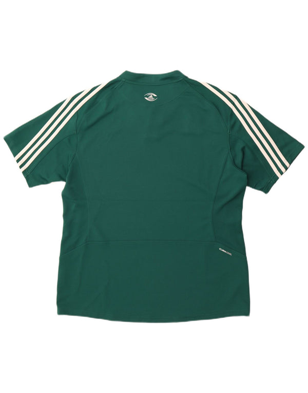 Adidas Herren Climacool T-Shirt Top 2XL Grün gestreift Polyester